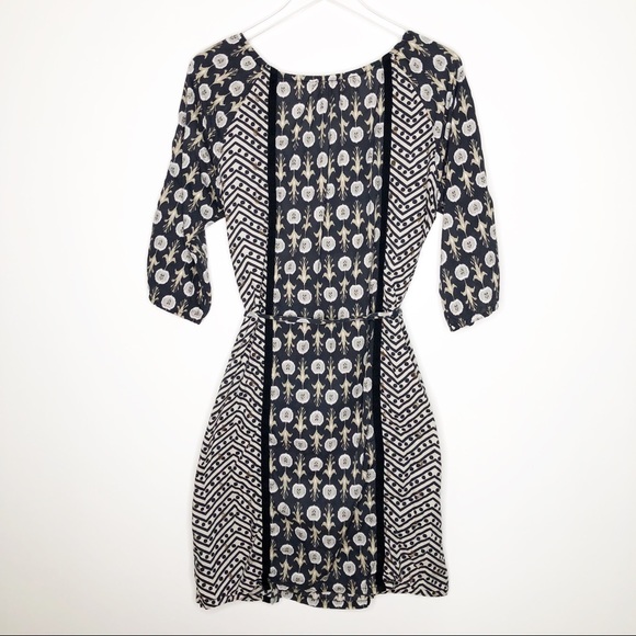 Figue | Odesa Gray Patterned Belt Dress Size L - Picture 7 of 8